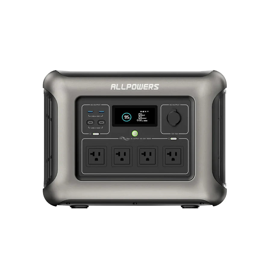 ALLPOWERS R1500 Portable Power Station Home Backup 1800W 1152Wh LiFeP04 Battery