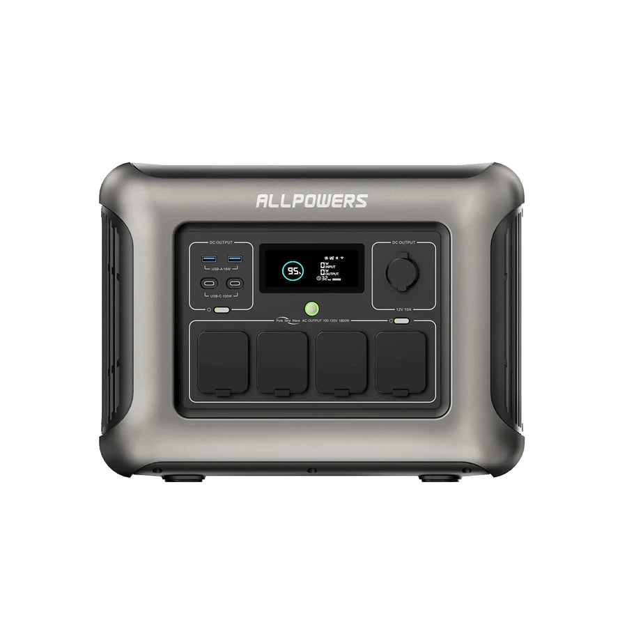 ALLPOWERS R1500 Portable Power Station Home Backup 1800W 1152Wh LiFeP04 Battery