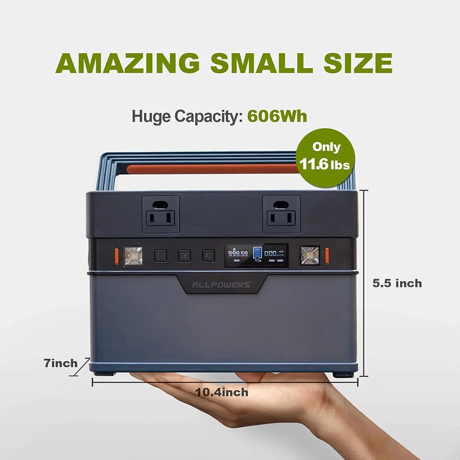 ALLPOWERS S700 Portable Power Station 700W 606Wh with Solar Panels