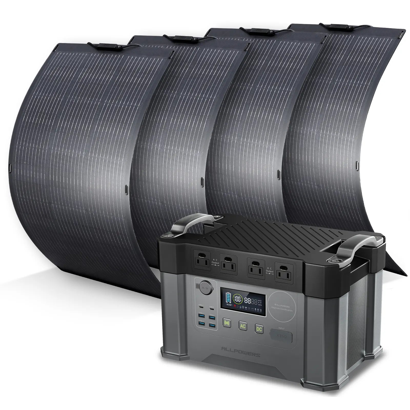 ALLPOWERS 2000W Solar Generator (S2000 + SF100 100W Flexible Solar Panel)