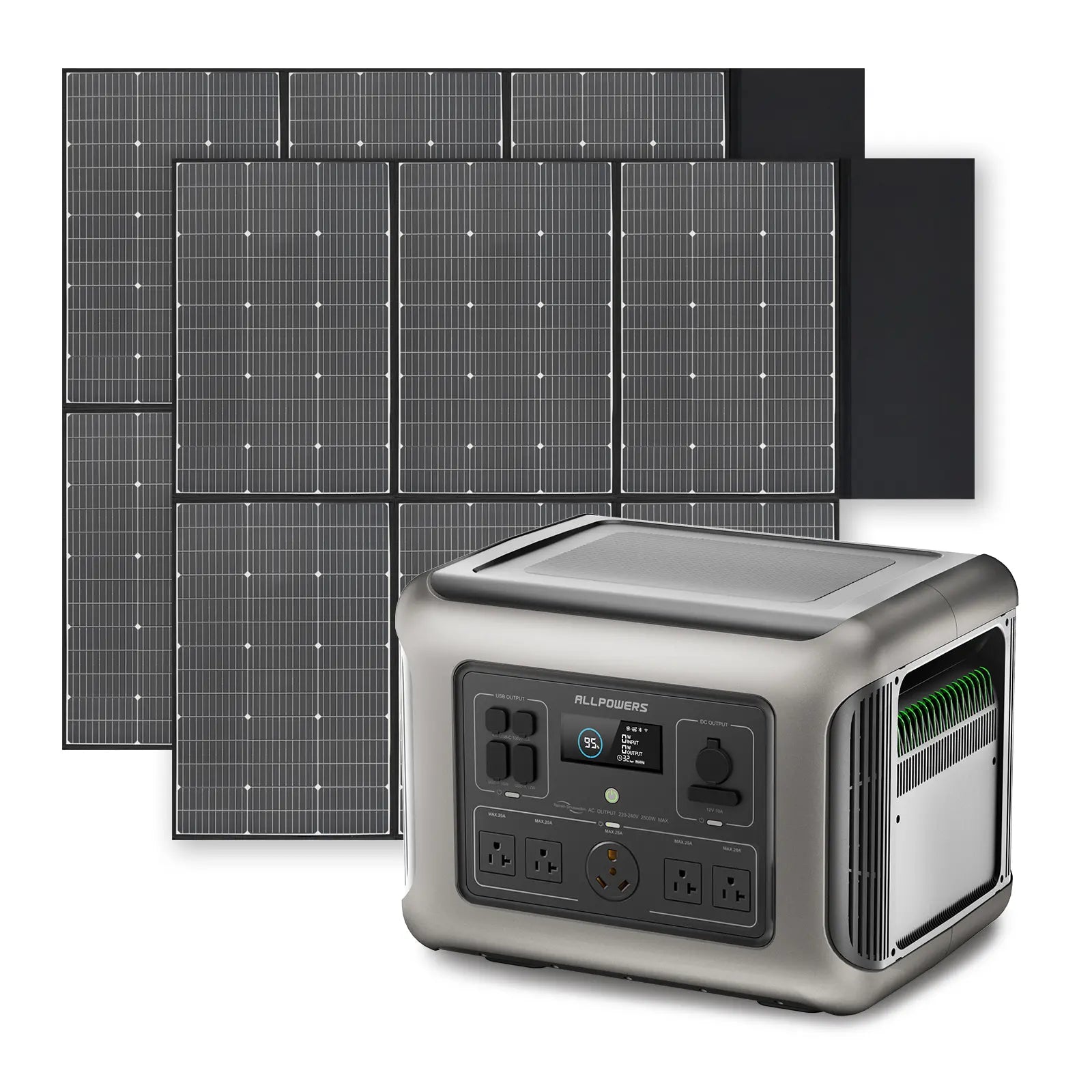 ALLPOWERS 2500W Solar Generator (R2500 + SP039 600W Solar Panel)