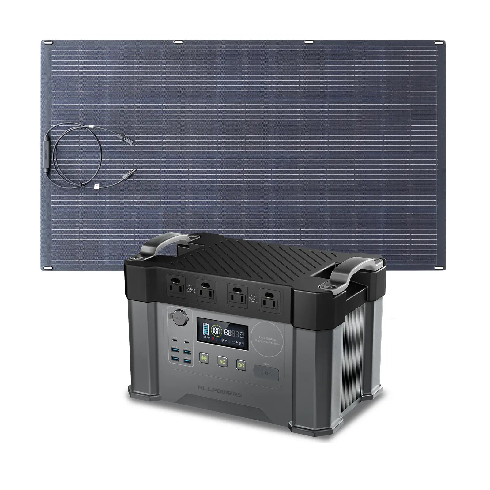 ALLPOWERS 2000W Solar Generator (S2000 + SF200 200W Flexible Solar Panel)
