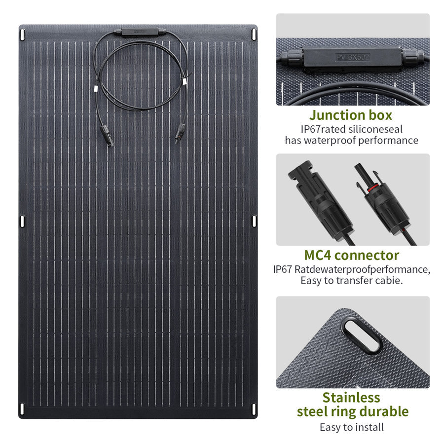 ALLPOWERS 300W Solar Generator (S300 PLUS+ SF100 100W Flexible Solar Panel)