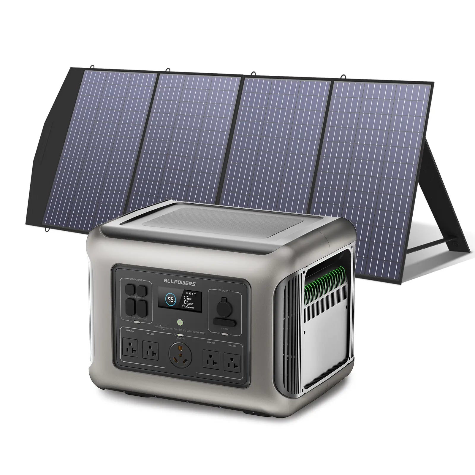 ALLPOWERS 2500W Solar Generator (R2500 + SP033 200W Solar Panel)