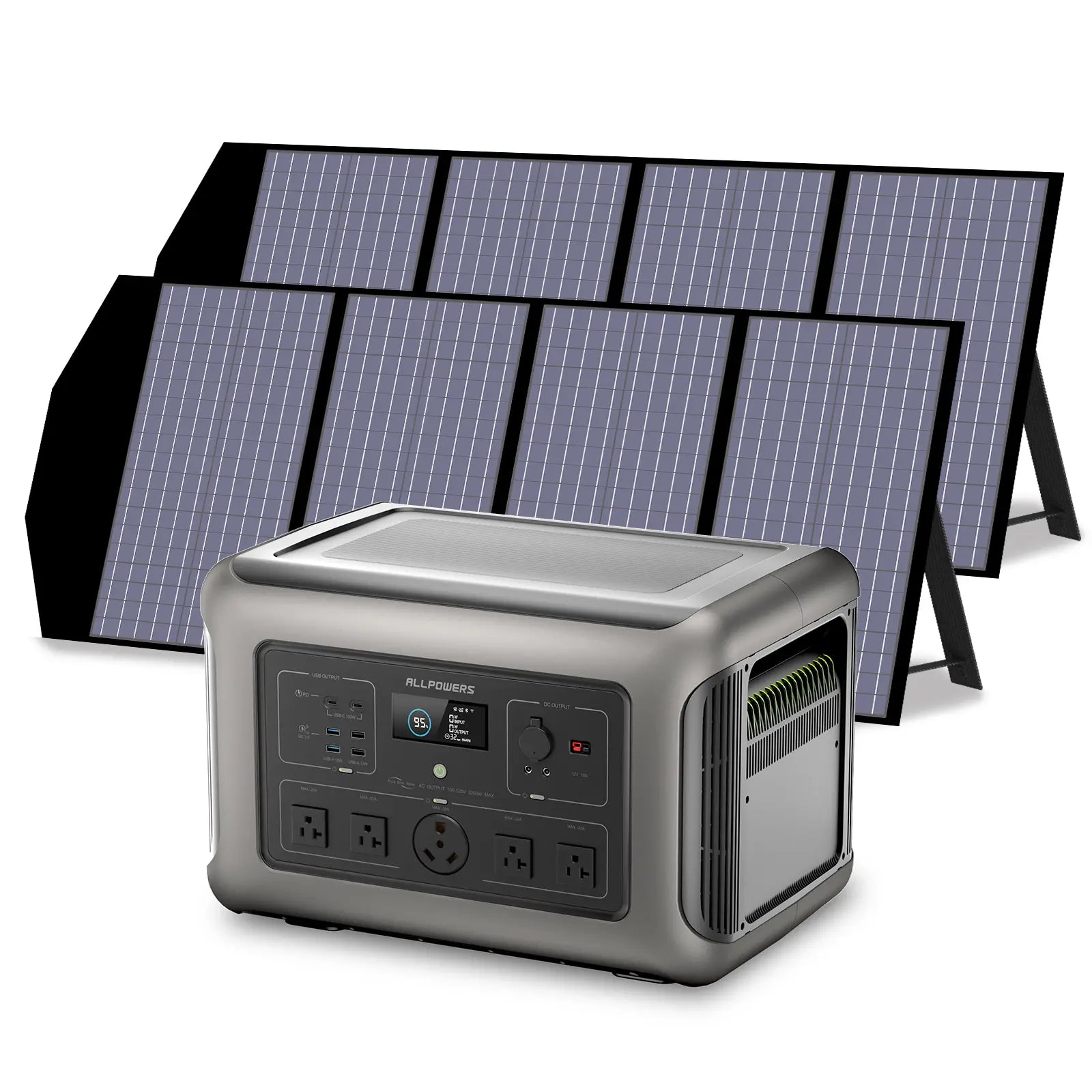 ALLPOWERS 3200W Solar Generator (R3500 + SP029 140W Solar Panel)