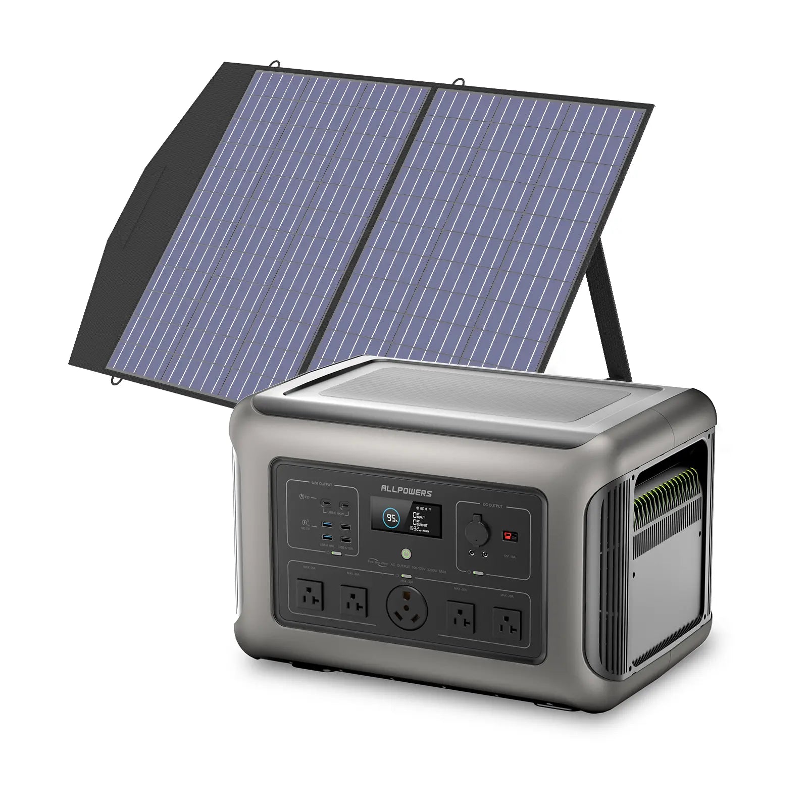 ALLPOWERS 3200W Solar Generator (R3500 + SP027 100W Solar Panel)