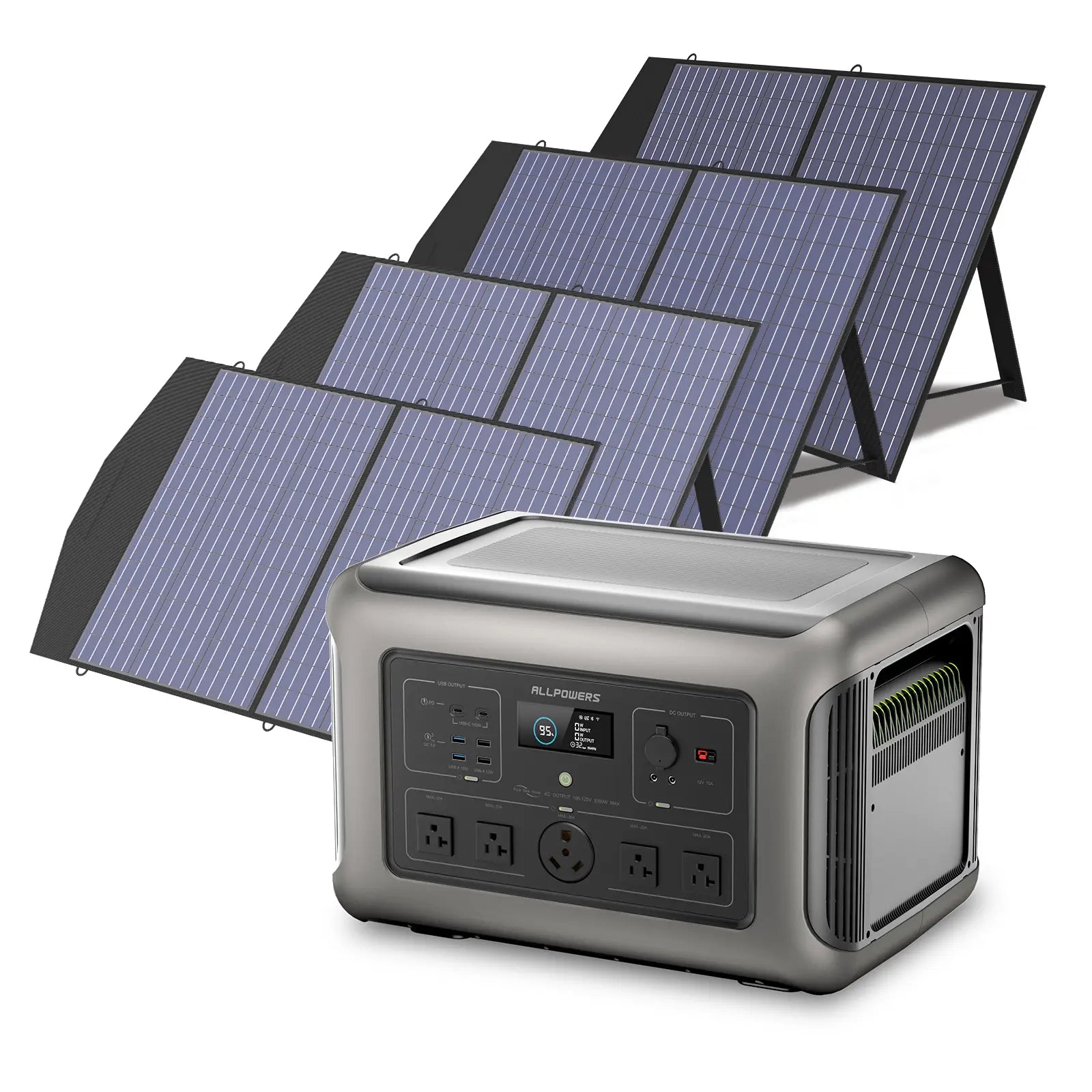 ALLPOWERS 3200W Solar Generator (R3500 + SP027 100W Solar Panel)