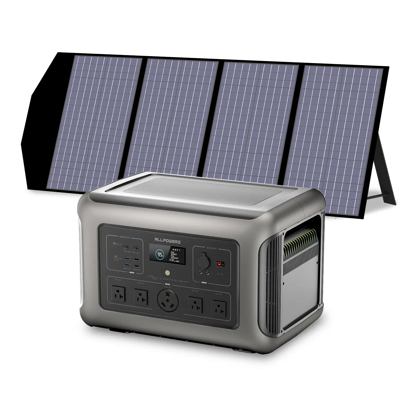 ALLPOWERS 3200W Solar Generator (R3500 + SP029 140W Solar Panel)