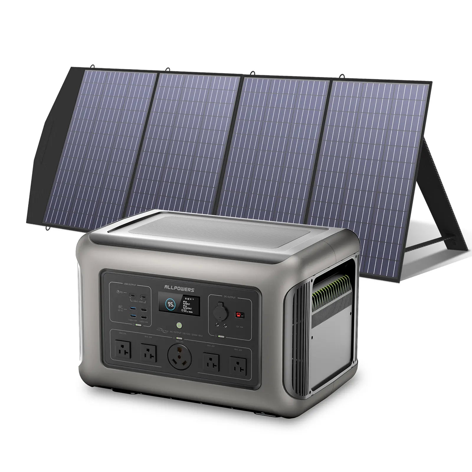 ALLPOWERS 3200W Solar Generator (R3500 + SP033 200W Solar Panel)