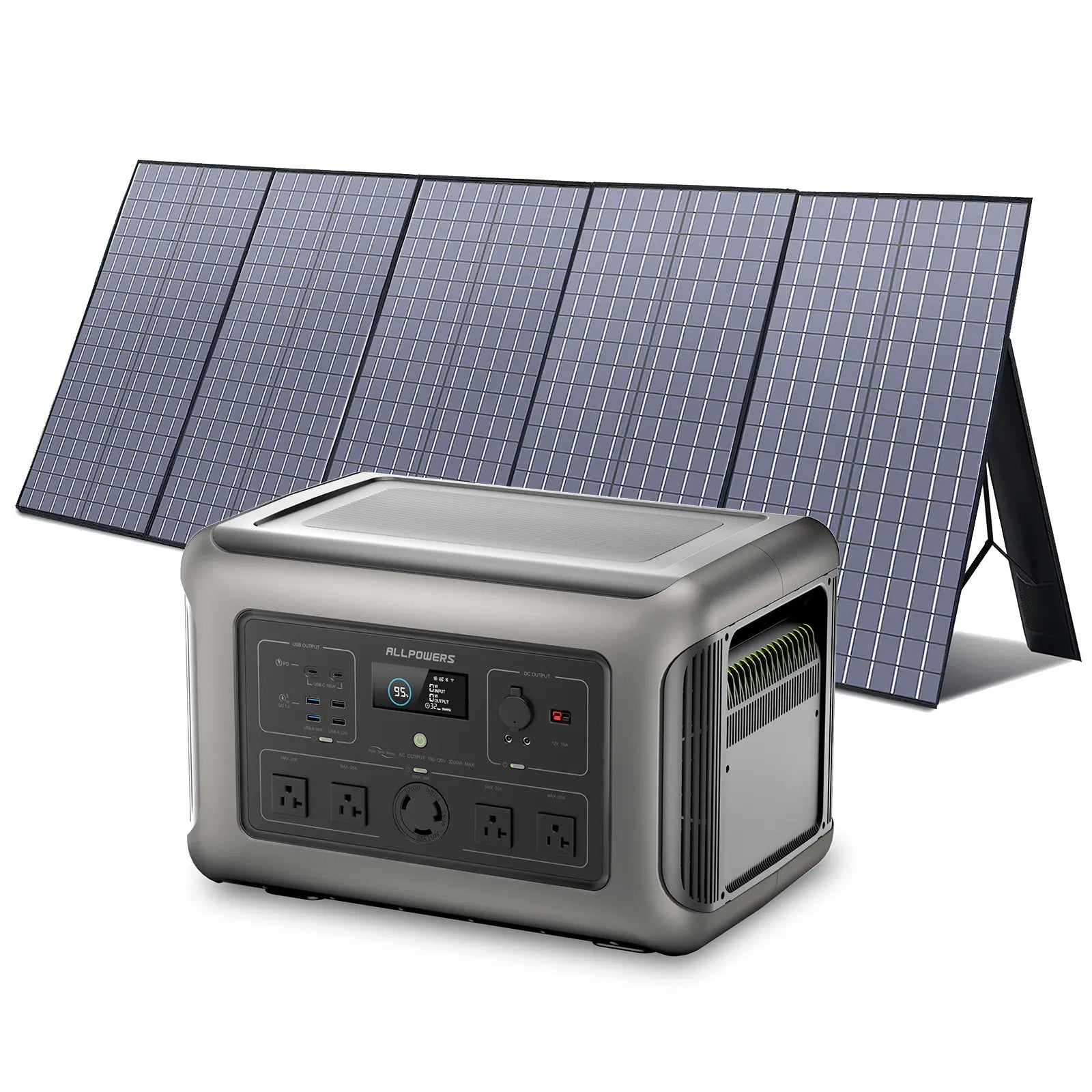 ALLPOWERS 3200W Solar Generator (R3500 + SP037 400W Solar Panel)
