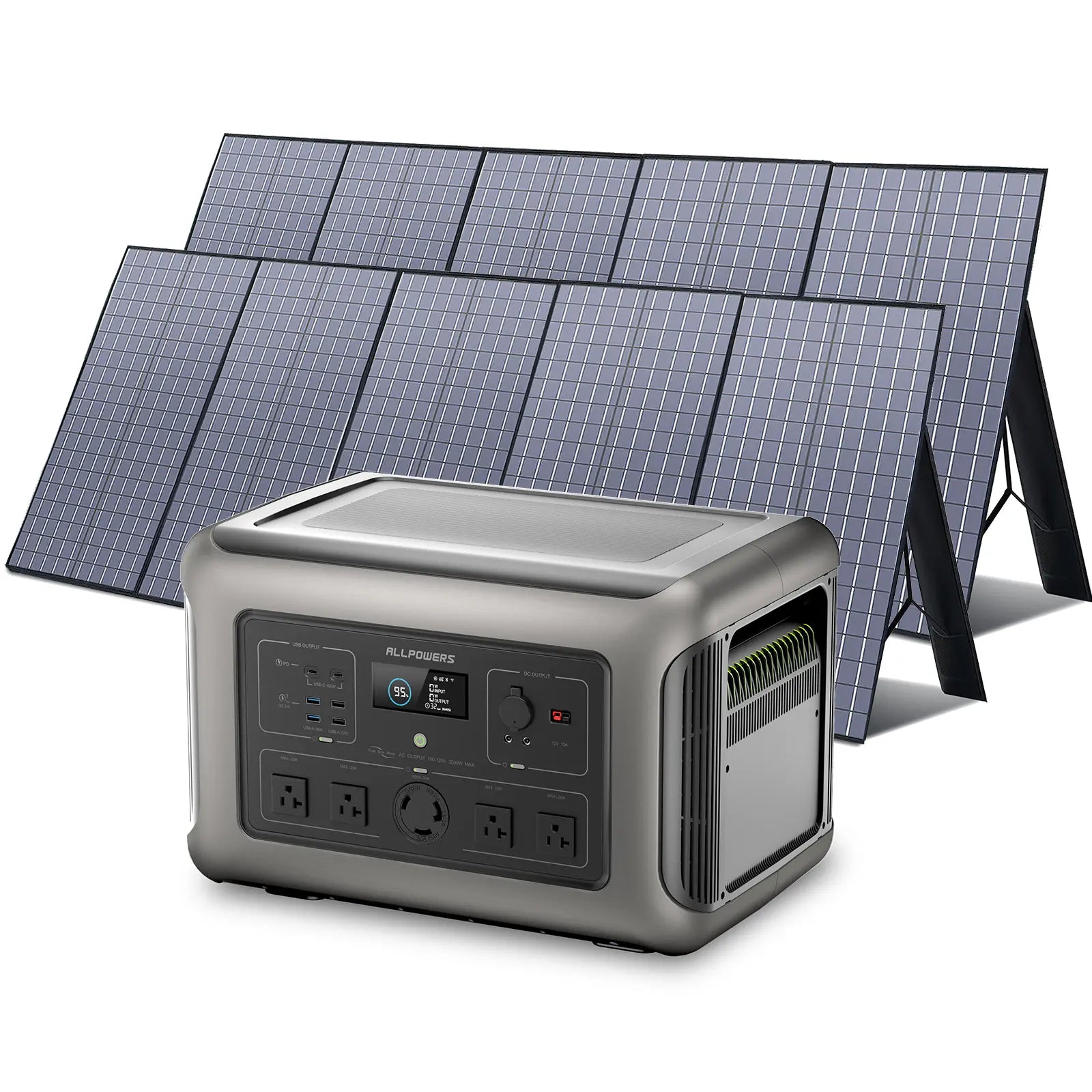 ALLPOWERS 3200W Solar Generator (R3500 + SP037 400W Solar Panel)
