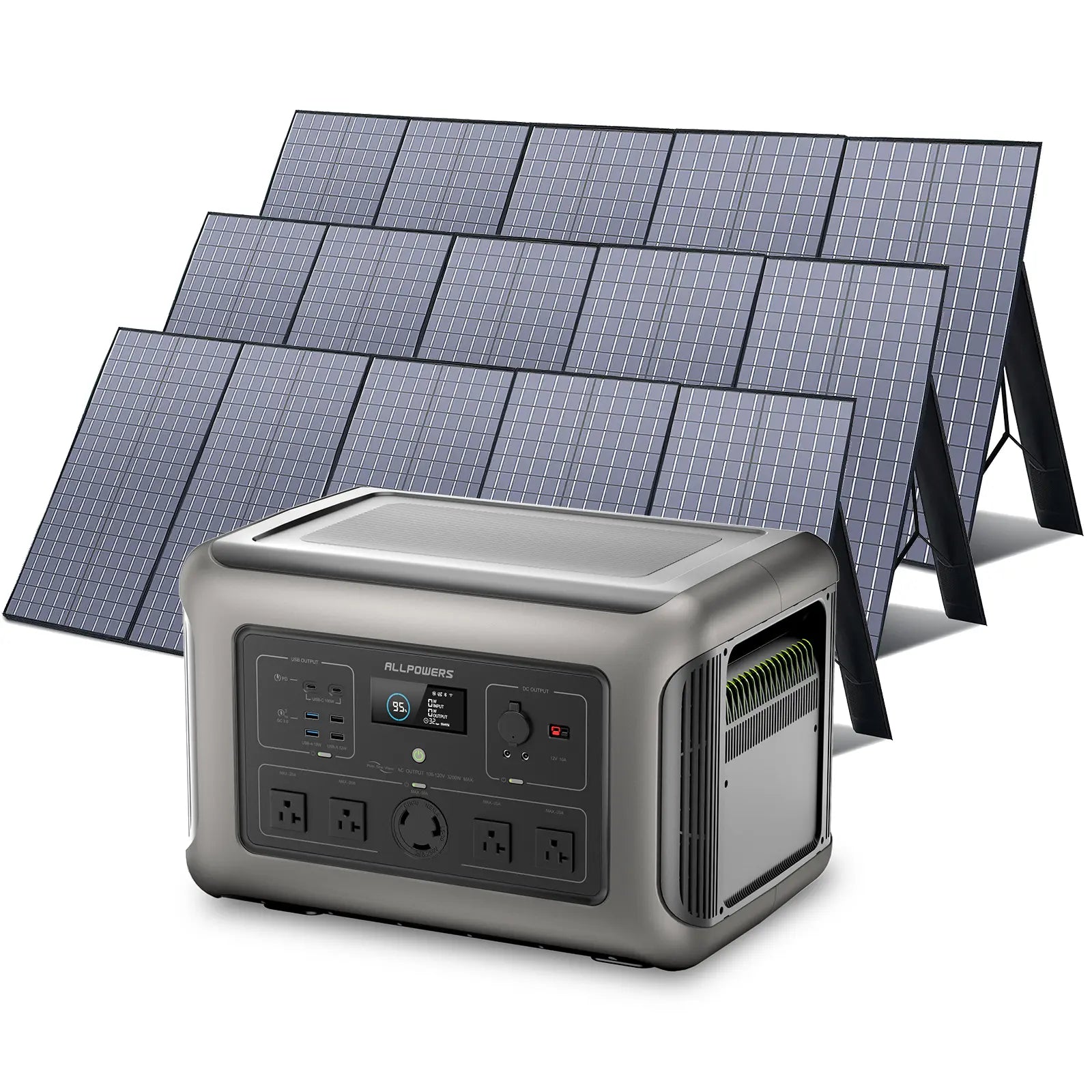 ALLPOWERS 3200W Solar Generator (R3500 + SP037 400W Solar Panel)