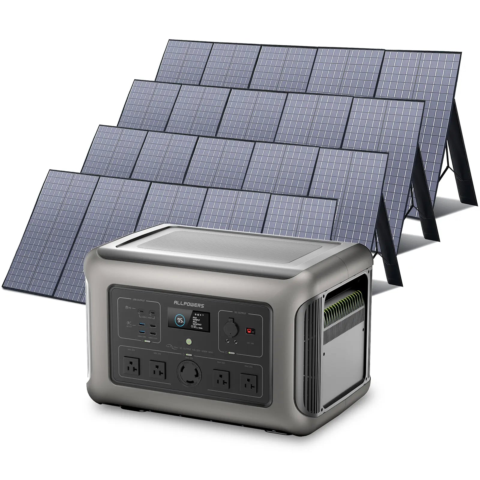 ALLPOWERS 3200W Solar Generator (R3500 + SP037 400W Solar Panel)
