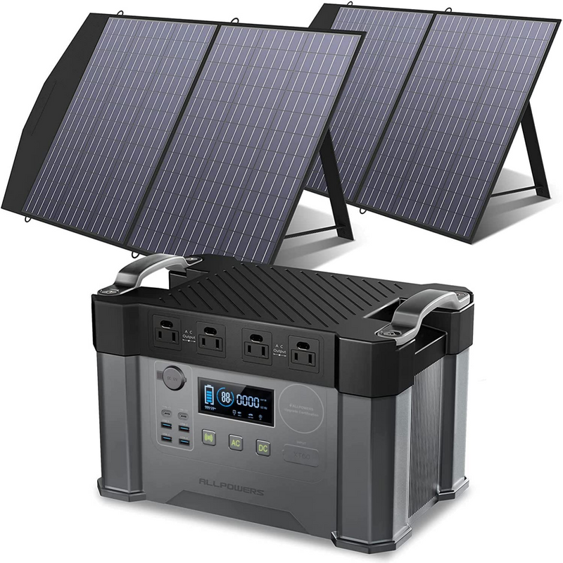 ALLPOWERS 2400W Solar Generator (S2000 Pro + SP027 100W Solar Panel)