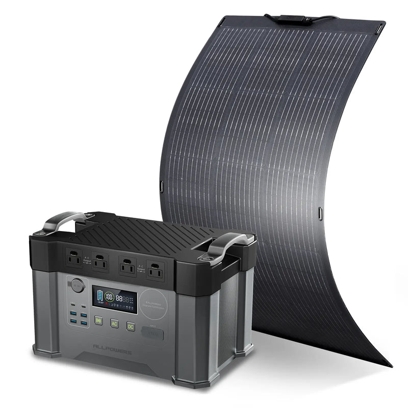 ALLPOWERS 2400W Solar Generator (S2000 Pro + SF100 100W Flexible Solar Panel)