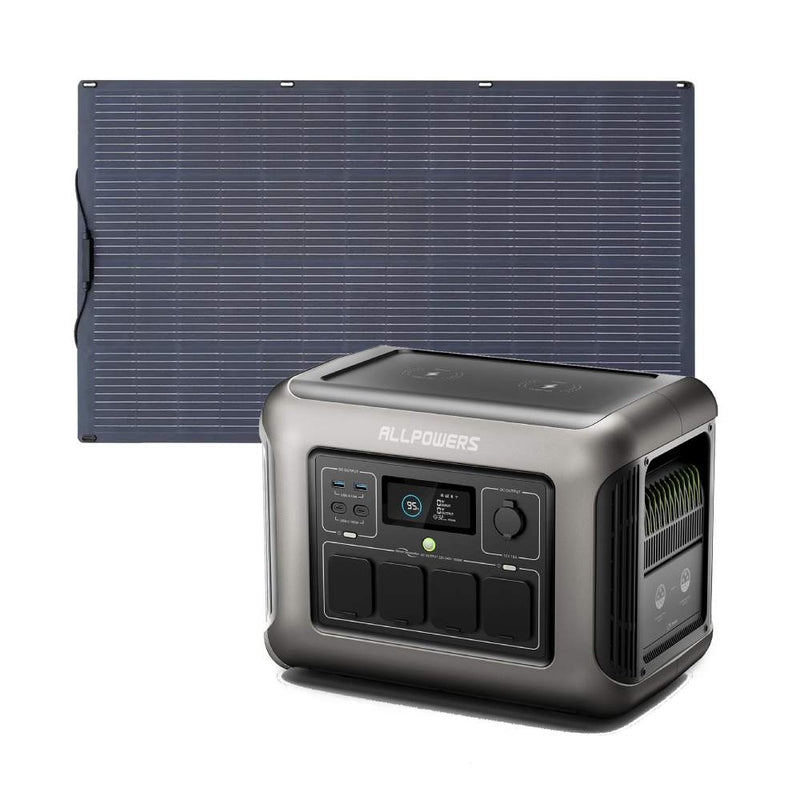 ALLPOWERS R1500 Portable Power Station Home Backup 1800W 1152Wh LiFeP04 Battery