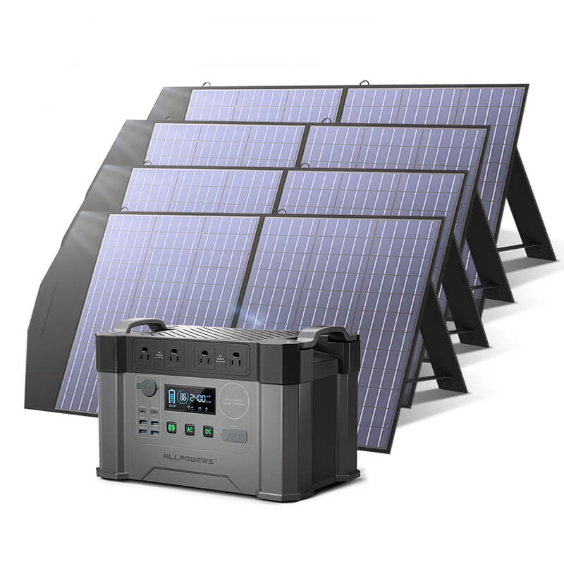 ALLPOWERS S2000 Pro Portable Power Station 2400W 1500Wh with Solar Panels