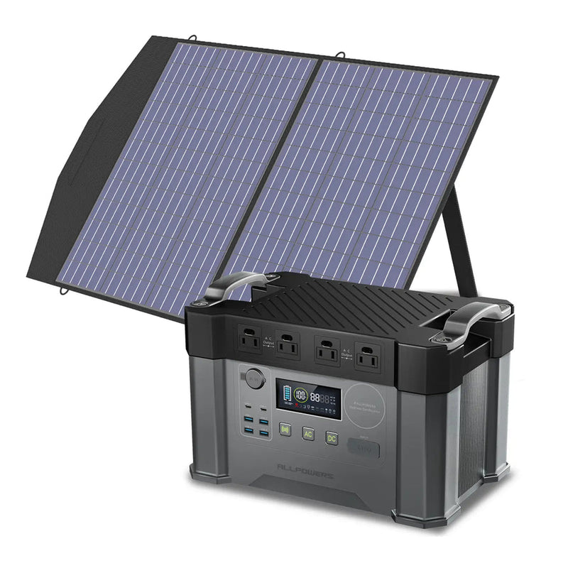 ALLPOWERS 2400W Solar Generator (S2000 Pro + SP027 100W Solar Panel)