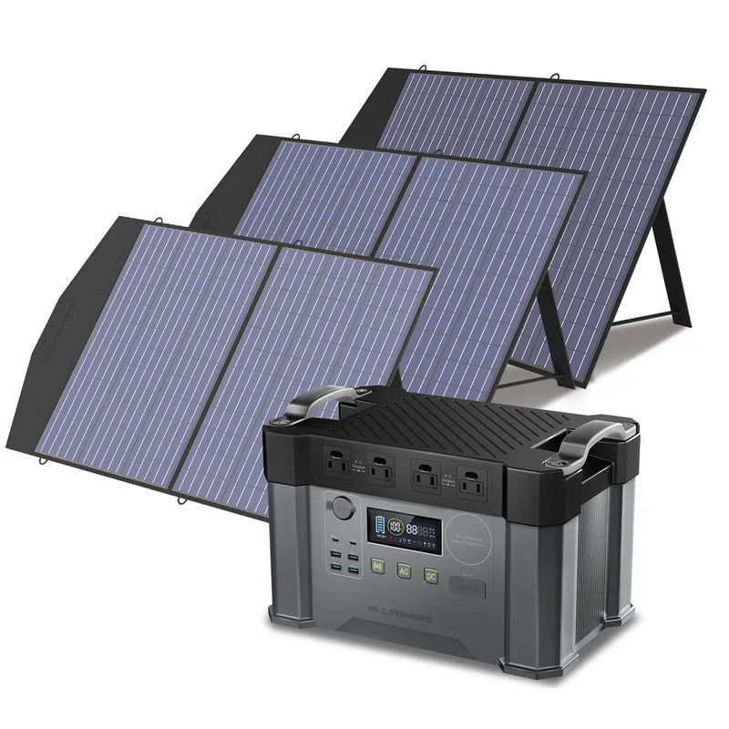 ALLPOWERS 2400W Solar Generator (S2000 Pro + SP027 100W Solar Panel)