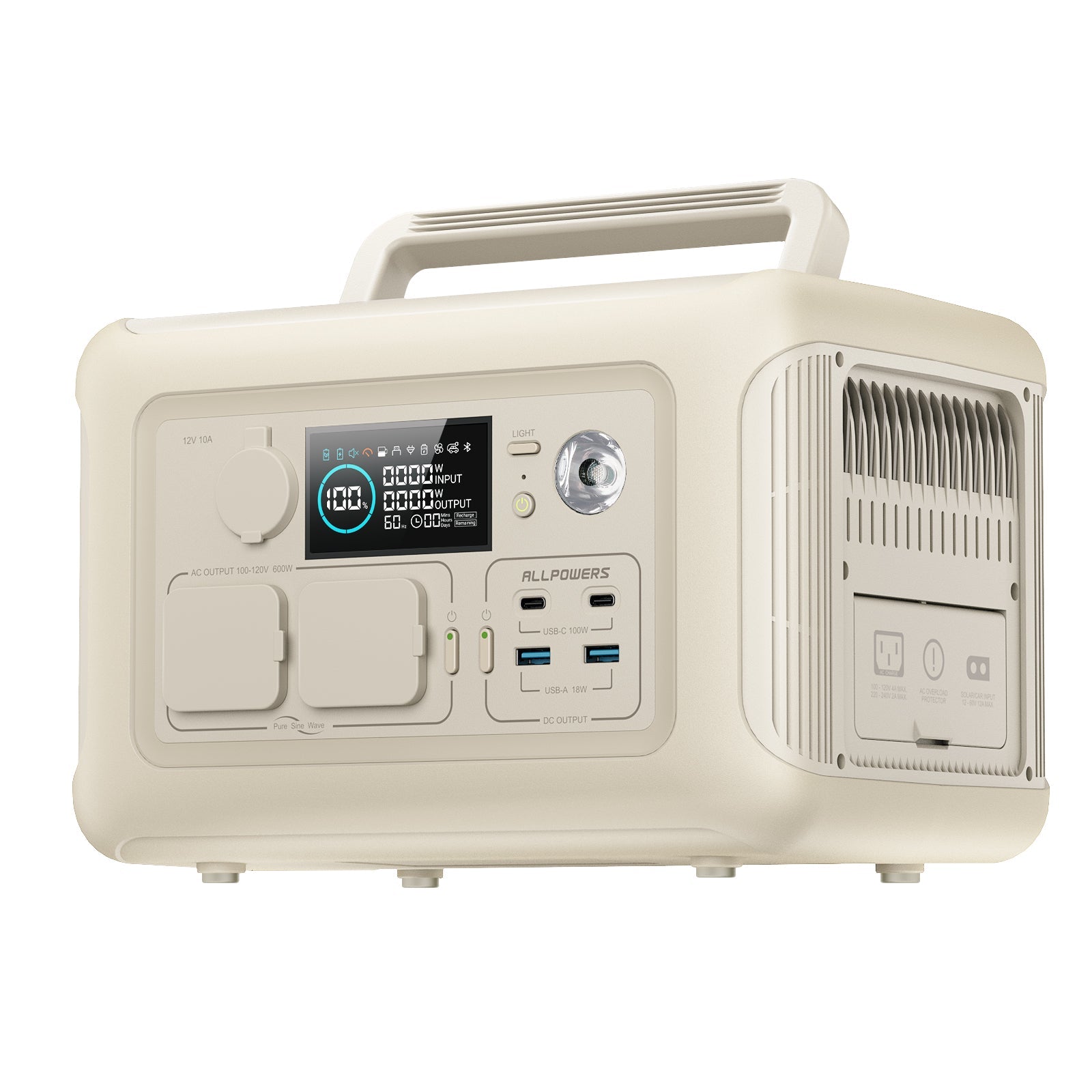 ALLPOWERS R600 Portable Power Station 600W 299Wh LiFeP04 Battery