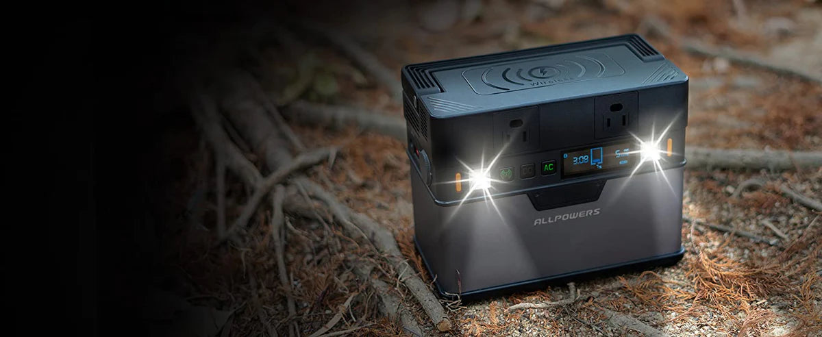 Station Electrique Portable ALLPOWERS S300 288Wh - 300W Sortie CA, 100W USB-C, Charge Solaire, UPS Silencieuse - Camping, Urgence