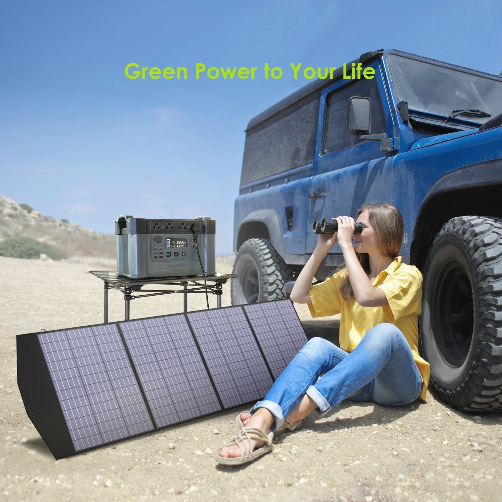 ALLPOWERS 2000W Solar Generator (S2000 + SP033 200W Solar Panel)