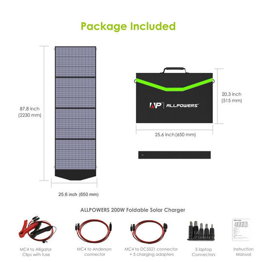 ALLPOWERS 4000W Solar Generator (R4000 + SP033 200W Solar Panel)