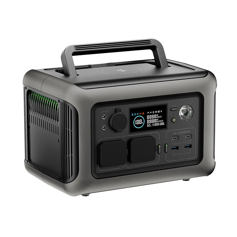 ALLPOWERS 600W Solar Generator (R600 + SF200 200W Flexible Solar Panel)