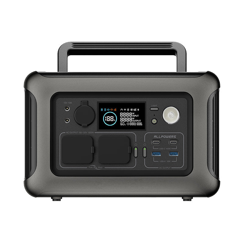ALLPOWERS 600W Solar Generator (R600 + SP027 100W Solar Panel)