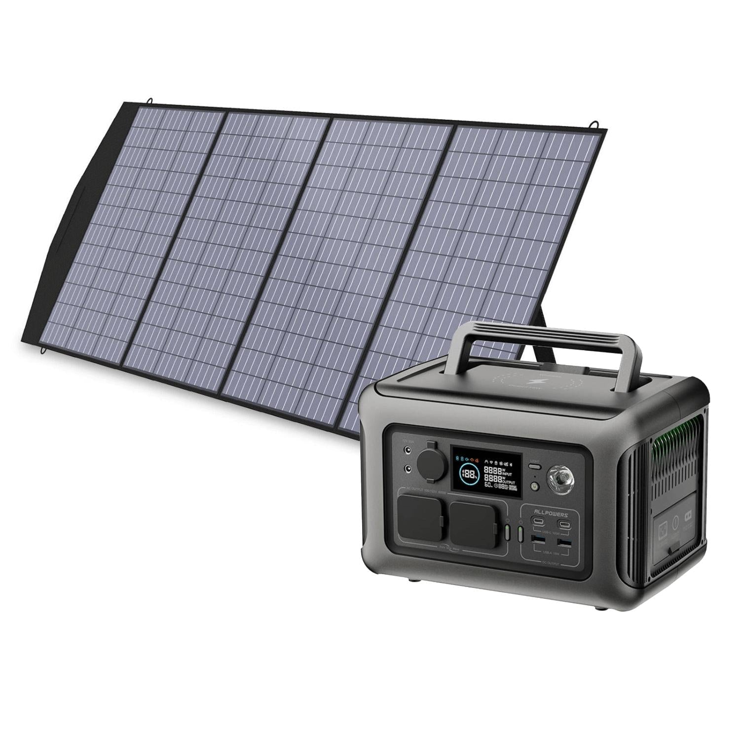 ALLPOWERS 600W Solar Generator (R600 + SP033 200W Solar Panel)