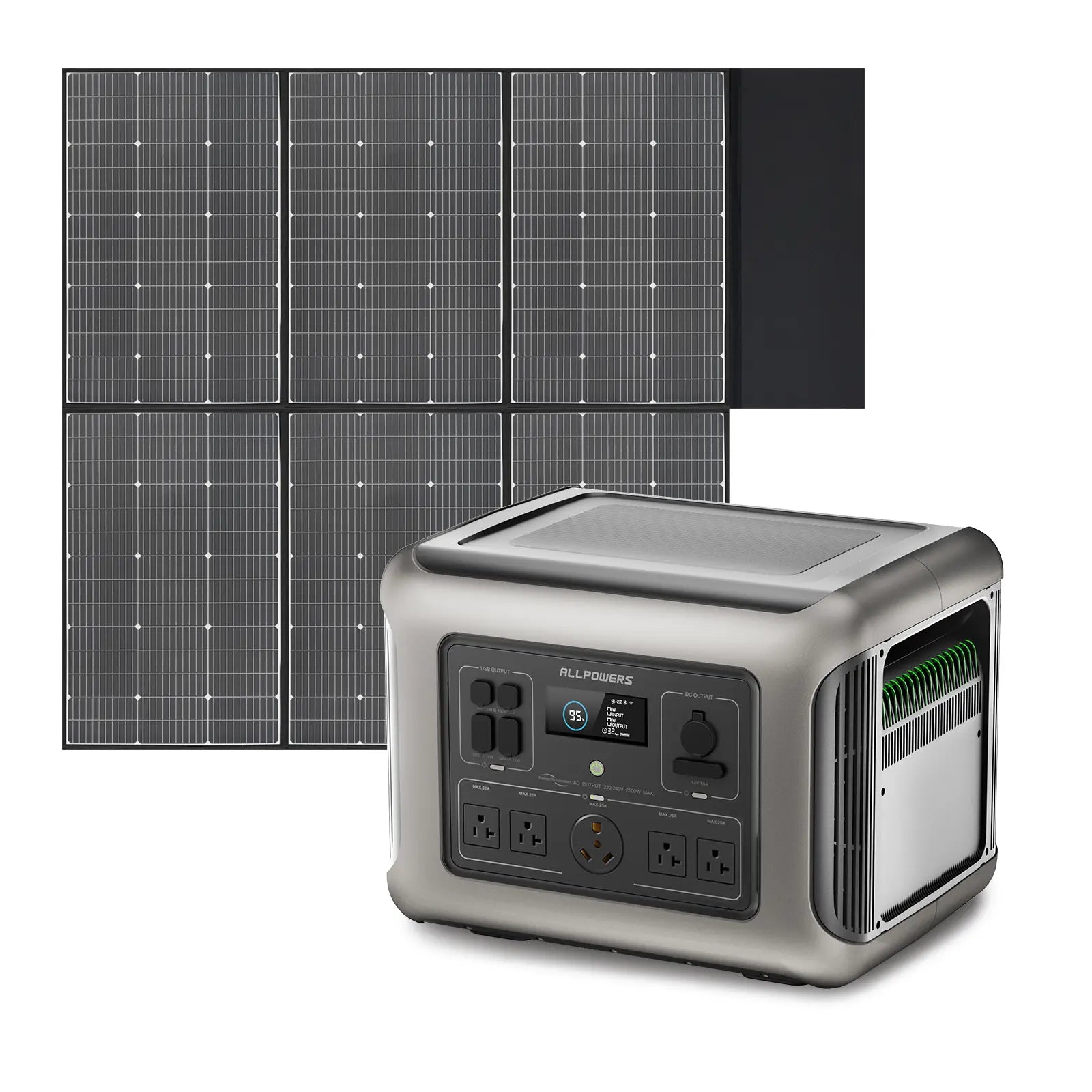 ALLPOWERS 2500W Solar Generator (R2500 + SP039 600W Solar Panel)