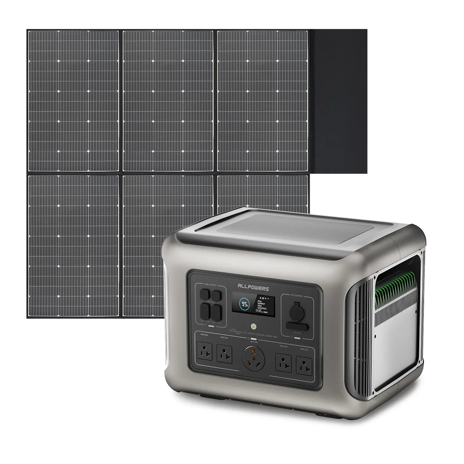 ALLPOWERS Solar Generator Kit 2500W (R2500 + SP039 600W Solar Panel)