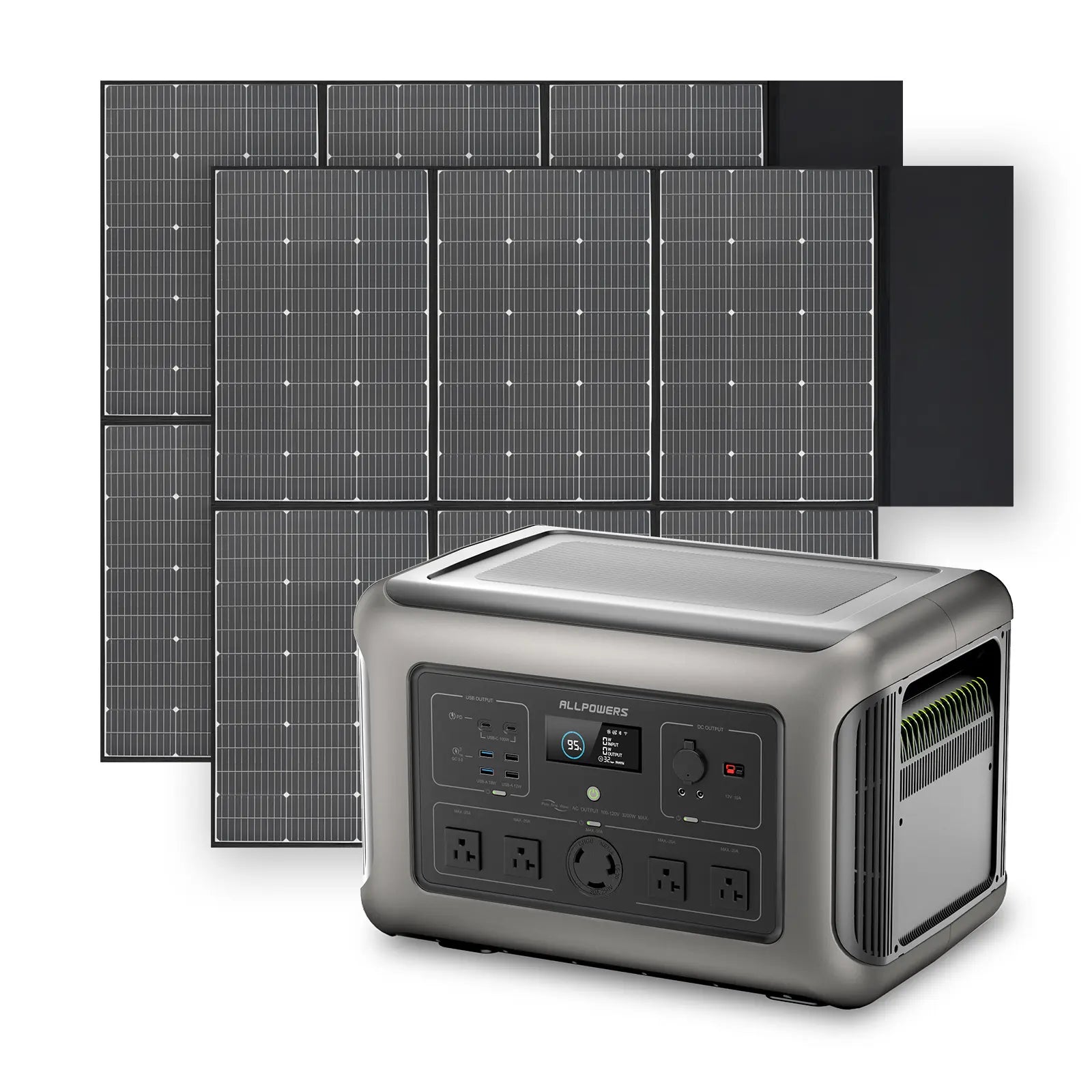ALLPOWERS 3200W Solar Generator (R3500 + SP039 600W Solar Panel)