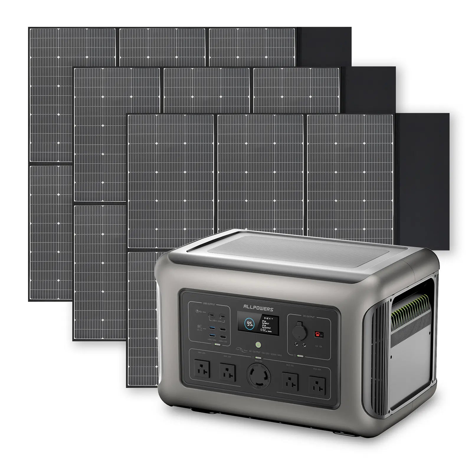 ALLPOWERS 3200W Solar Generator (R3500 + SP039 600W Solar Panel)