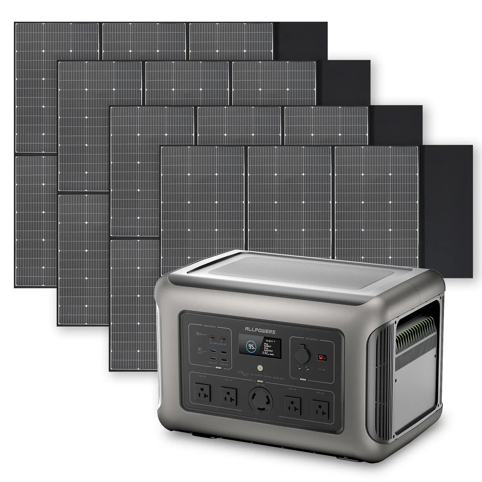 ALLPOWERS 3200W Solar Generator (R3500 + SP039 600W Solar Panel)