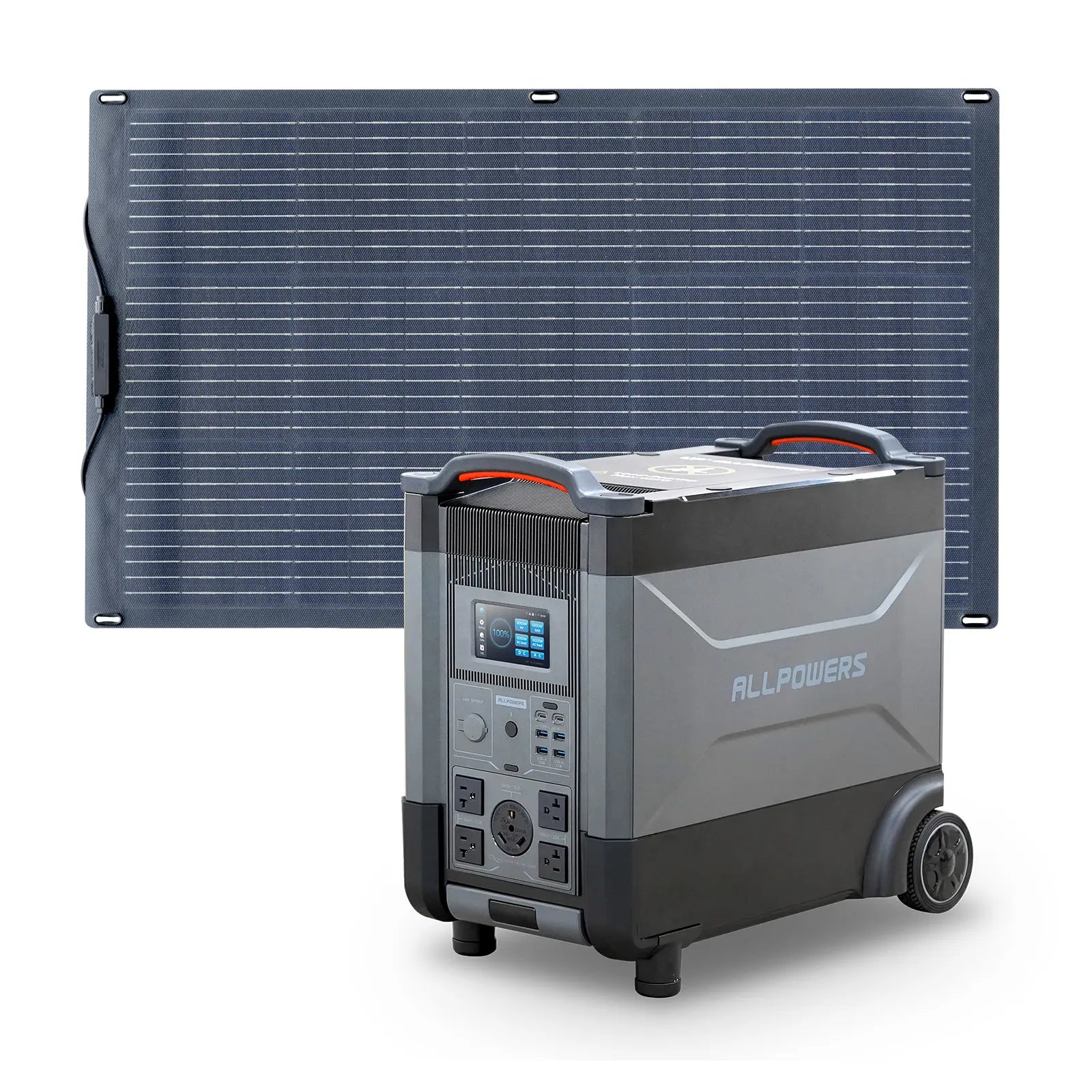 ALLPOWERS 4000W Solar Generator (R4000 + SF100 100W Flexible Solar Panel)