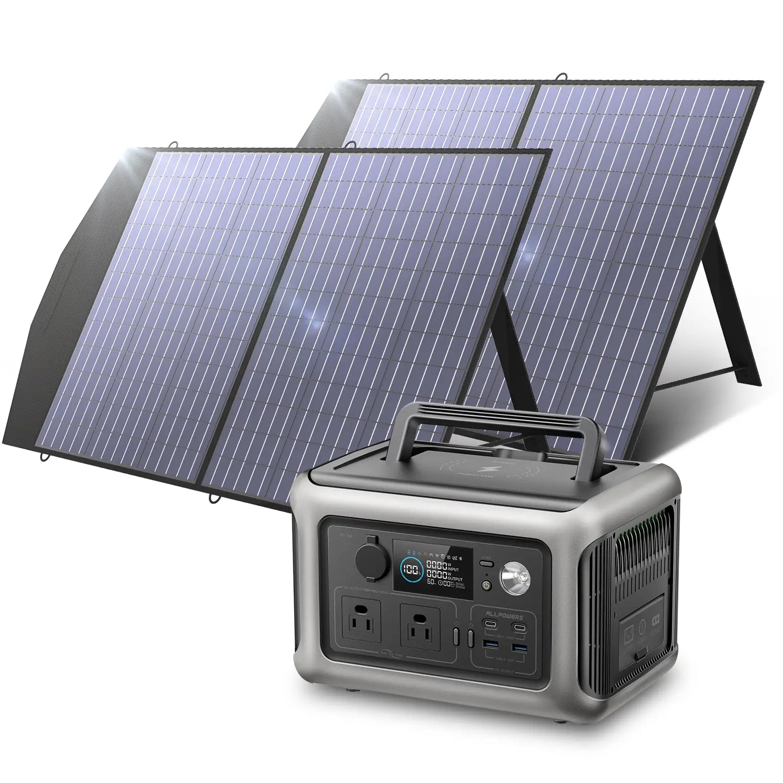 ALLPOWERS 600W Solar Generator (R600 + SP027 100W Solar Panel)