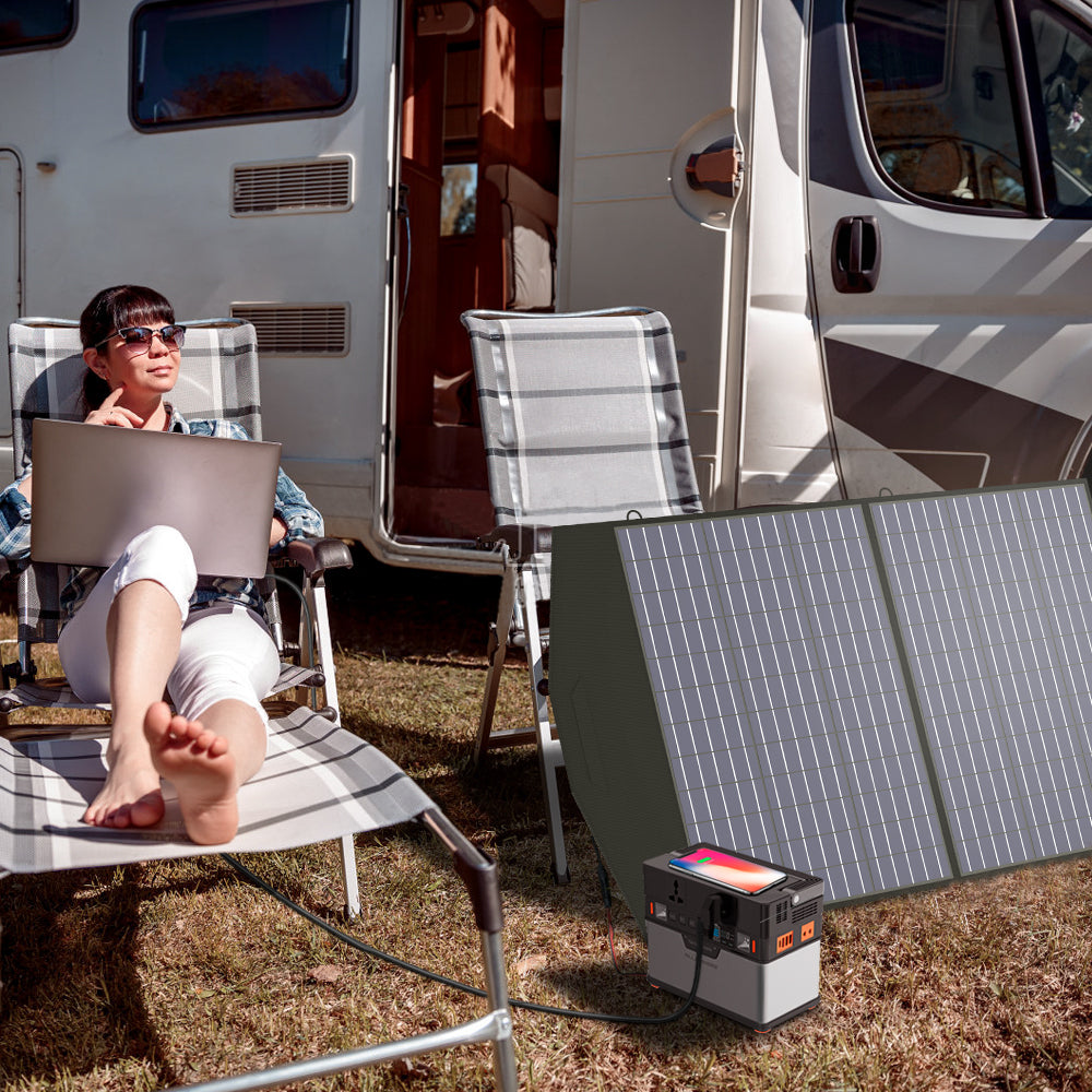 ALLPOWERS 300W Solar Generator (S300 + SP027 100W Solar Panel)