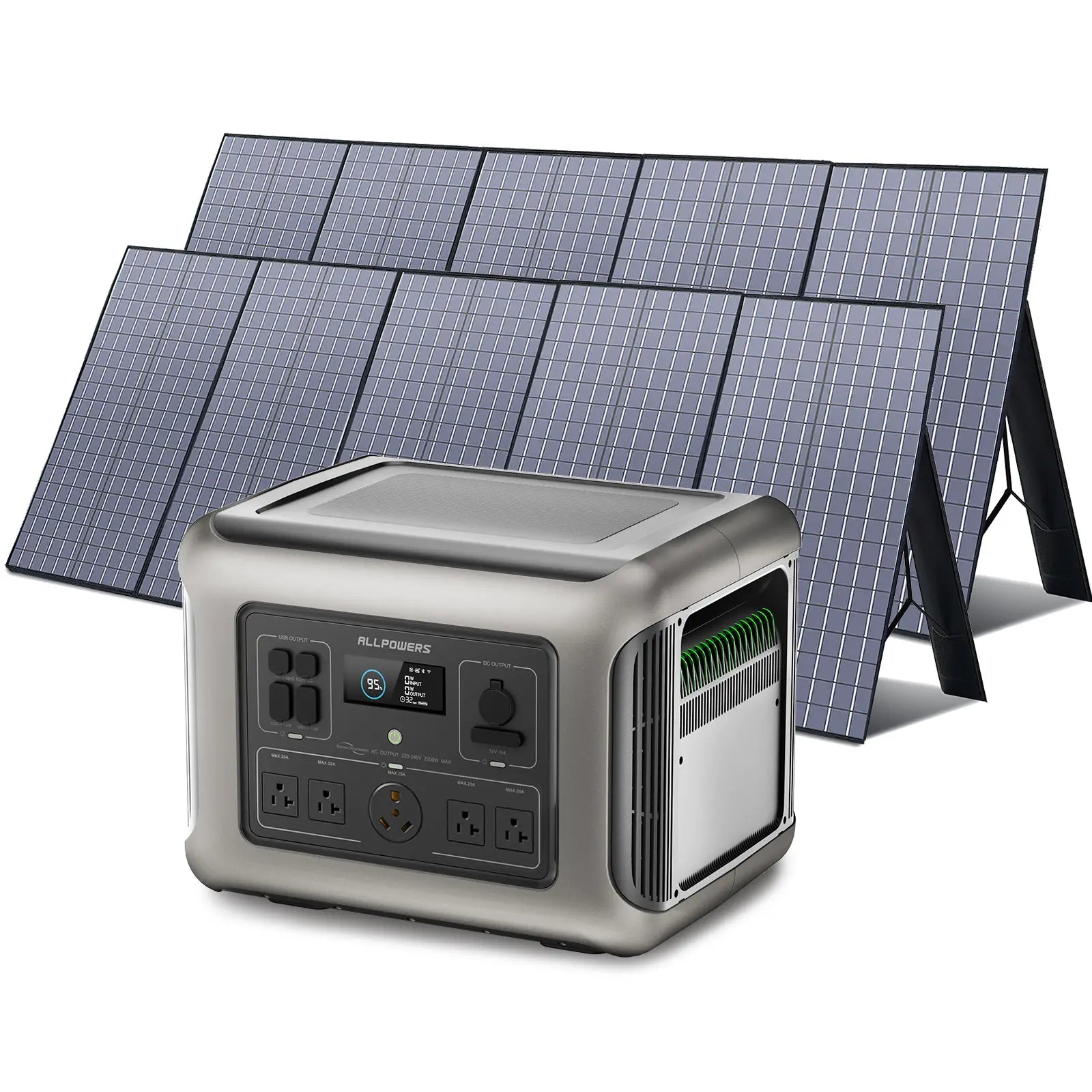 ALLPOWERS 2500W Solar Generator (R2500 + SP037 400W Solar Panel)