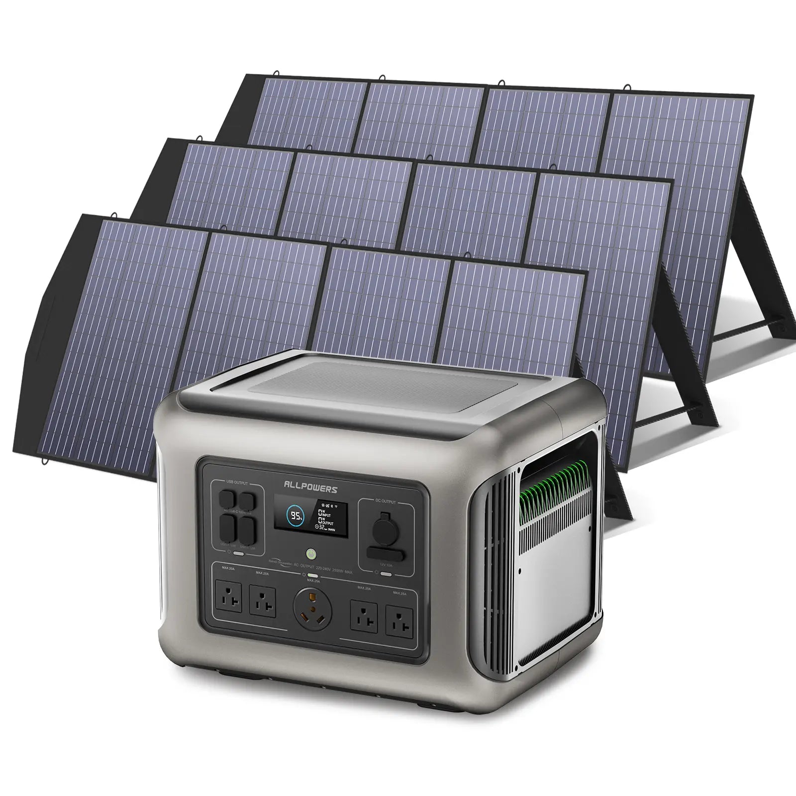 ALLPOWERS 2500W Solar Generator (R2500 + SP033 200W Solar Panel)