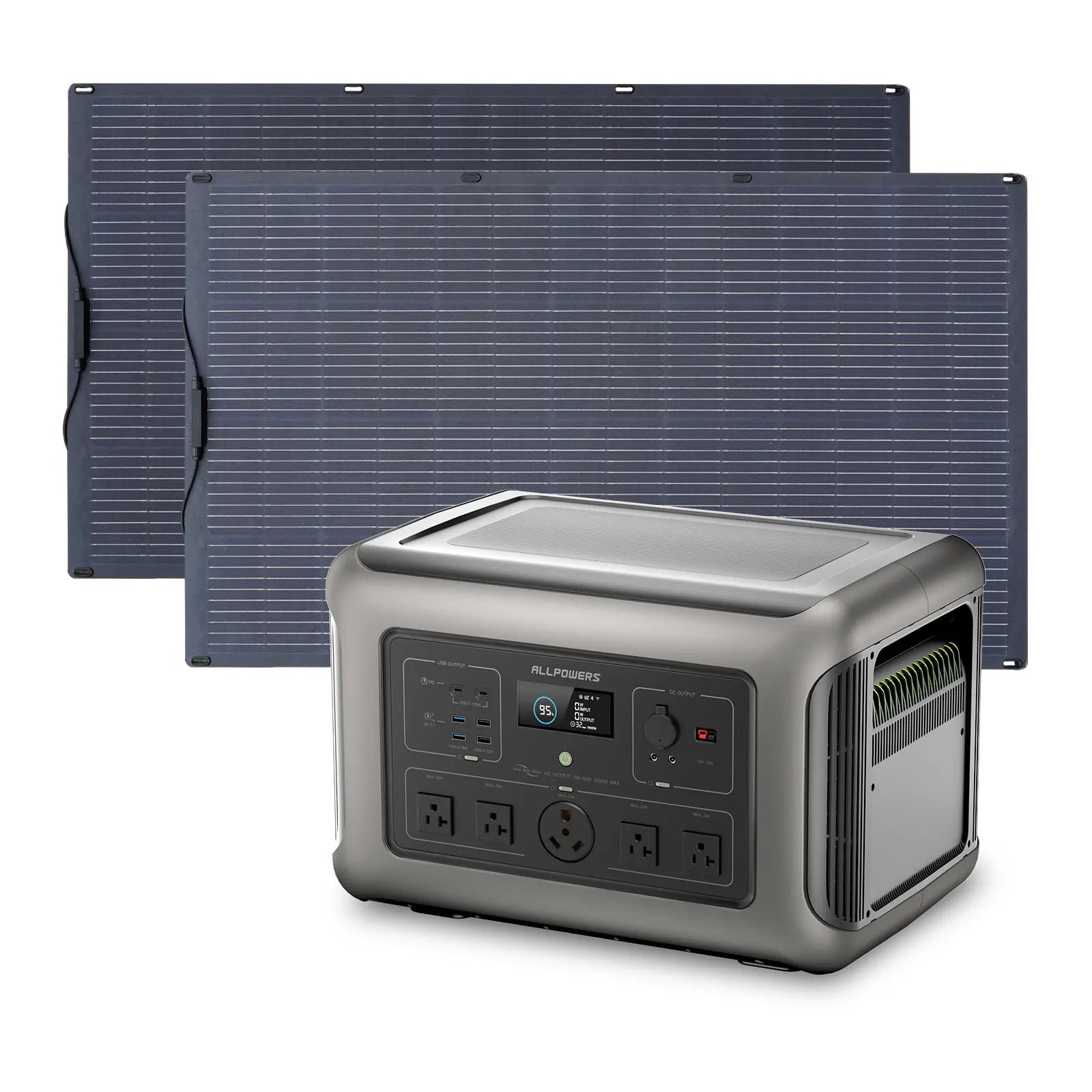 ALLPOWERS 3200W Solar Generator (R3500 + SF200 200W Flexible Solar Panel)
