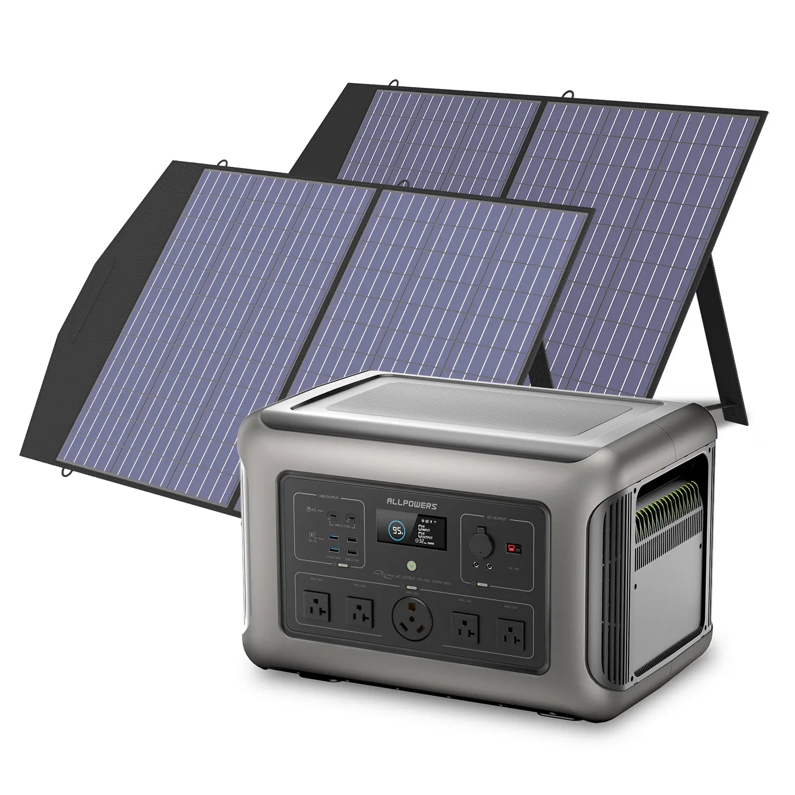 ALLPOWERS 3200W Solar Generator (R3500 + SP027 100W Solar Panel)