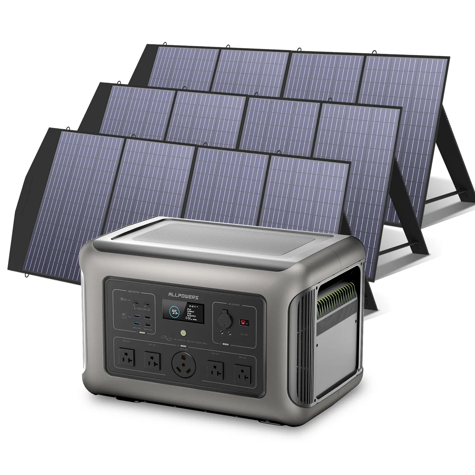 ALLPOWERS 3200W Solar Generator (R3500 + SP033 200W Solar Panel)