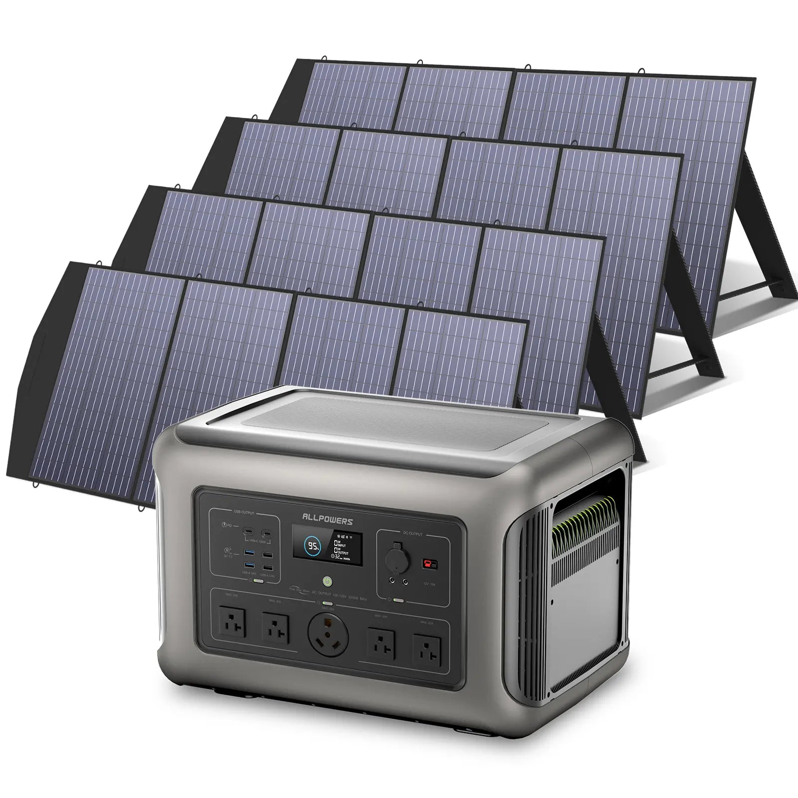 ALLPOWERS 3200W Solar Generator (R3500 + SP033 200W Solar Panel)