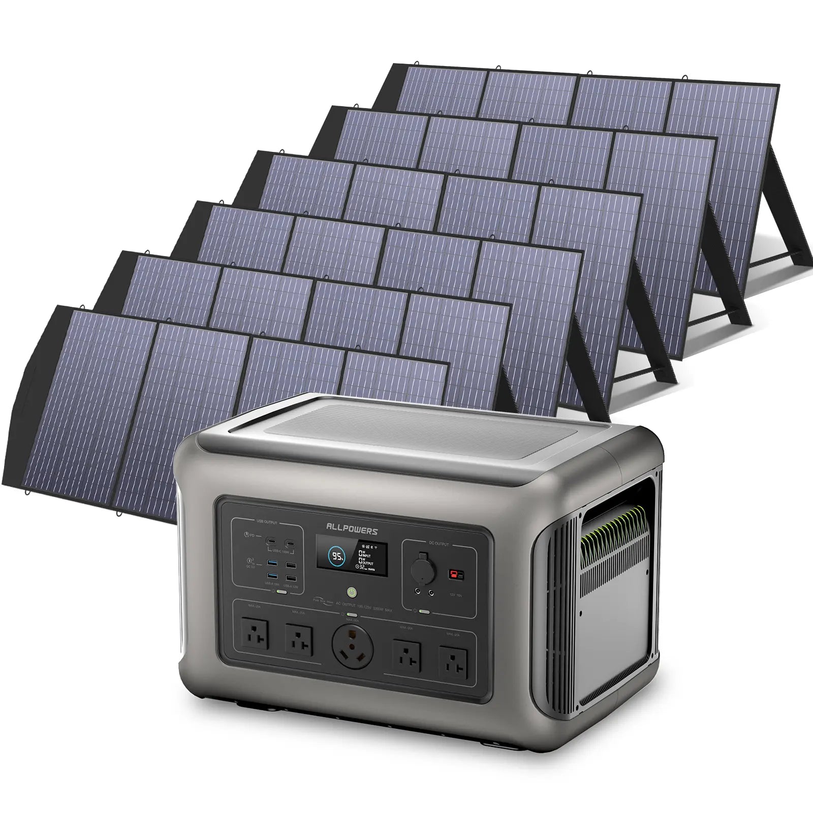 ALLPOWERS 3200W Solar Generator (R3500 + SP033 200W Solar Panel)