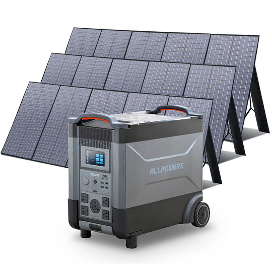 ALLPOWERS 4000W Solar Generator (R4000 + SP037 400W  Solar Panel)